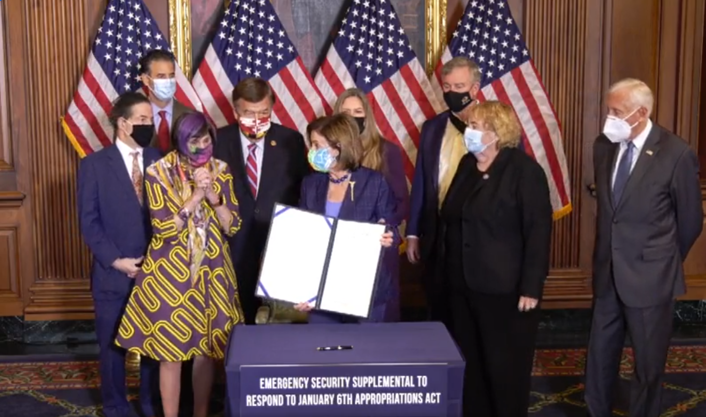 DeLauro participates in bill enrollment ceremony for the Emergency Security Supplemental to Respond to January 6th Appropriations Act