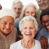 A group of seniors smiling together